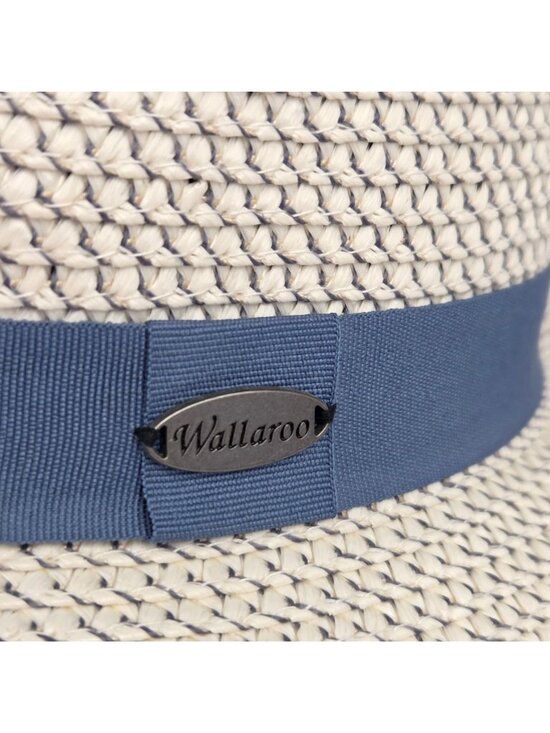 Wallaroo Petite Charlie Wide-Brim Fedora Hat White & Blue main image 6